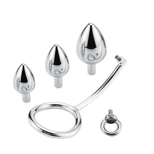Steel Anal Set Hook 4663 Cock Stainless with Ring DiscreetChoice 1103